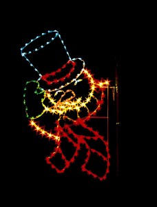 Animated Hat Tipping Santa Pole Mount Decoration.